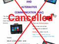 Cancellation of Level 1 Basic Introduction to AAC course at Rolleston Village Hall